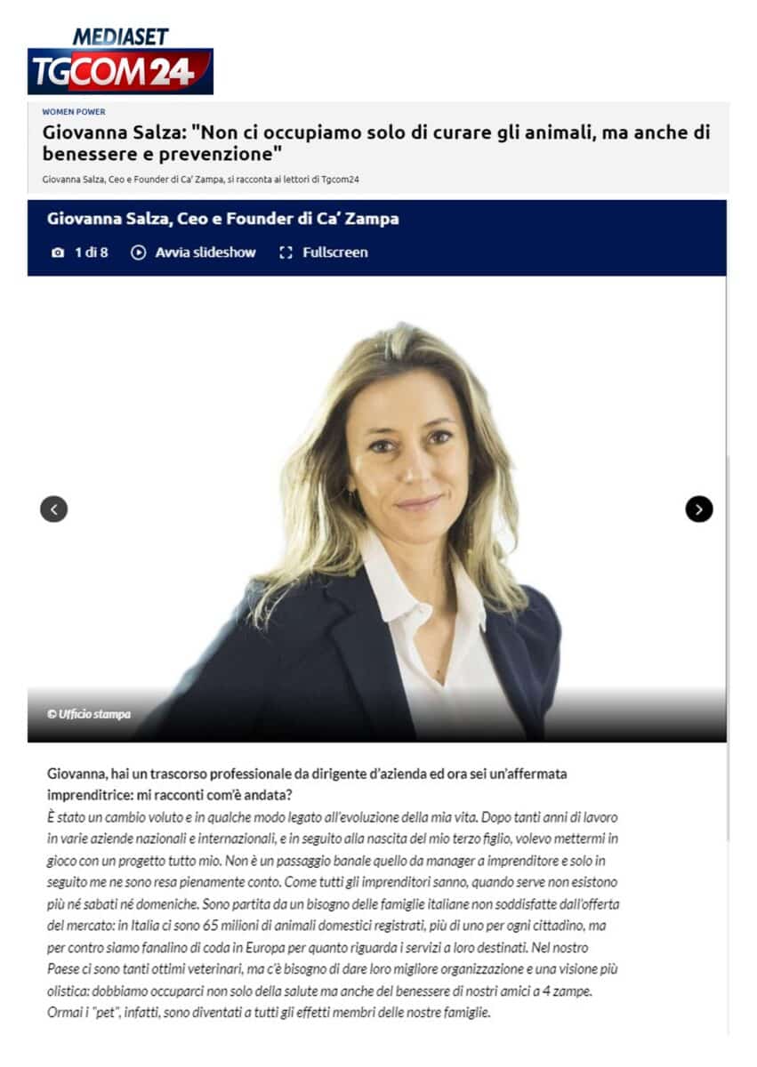 Intervista Giovanna Salza Tgcom24